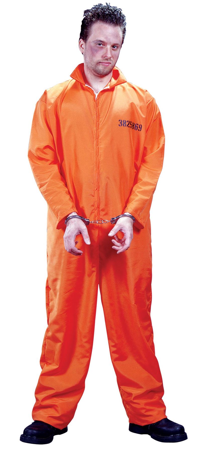 Busted Prisoner Jumpsuit Adult Costume Orange in the new Black Size Standard