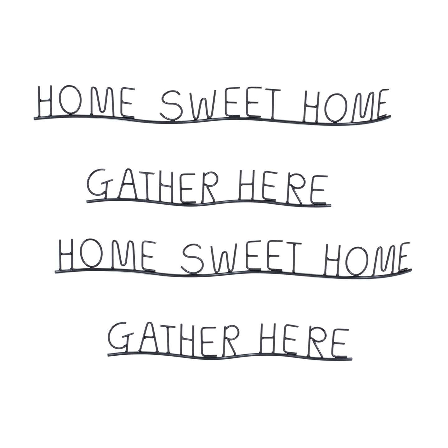 Metal Gather and Home Wall Decor (Set of 4)