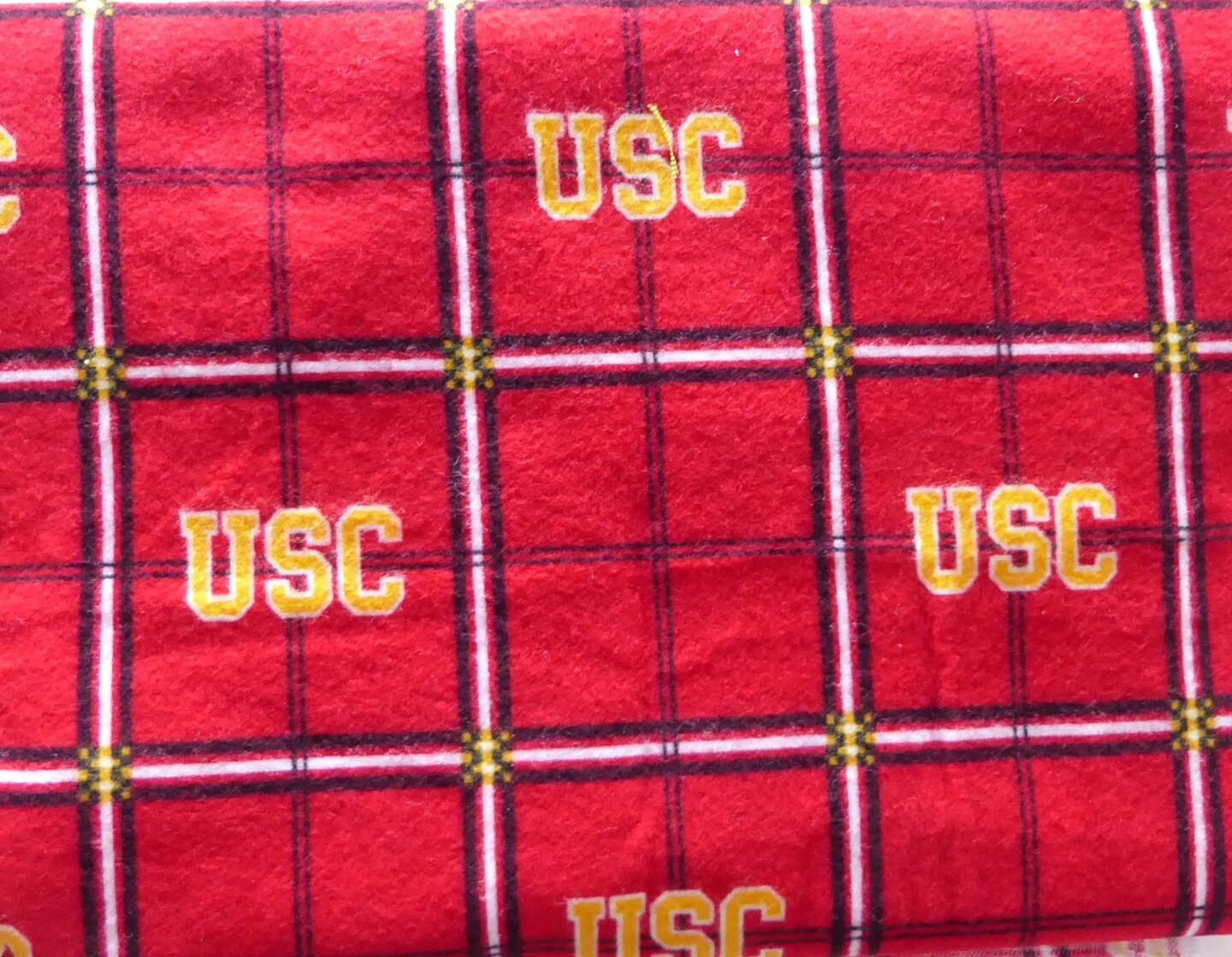 USC Flannel Fabric 46 Inch Piece Flannel Cotton Fabric by Sykel Ent