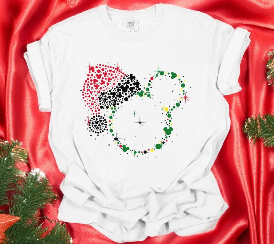 Christmas Mickey Santa Hat Shirt, Glitter Santa Mickey Ear Shirt, Sparkle  Disney Christmas Tee, Santa Mickey, Christmas Party MakerPlace by Michaels