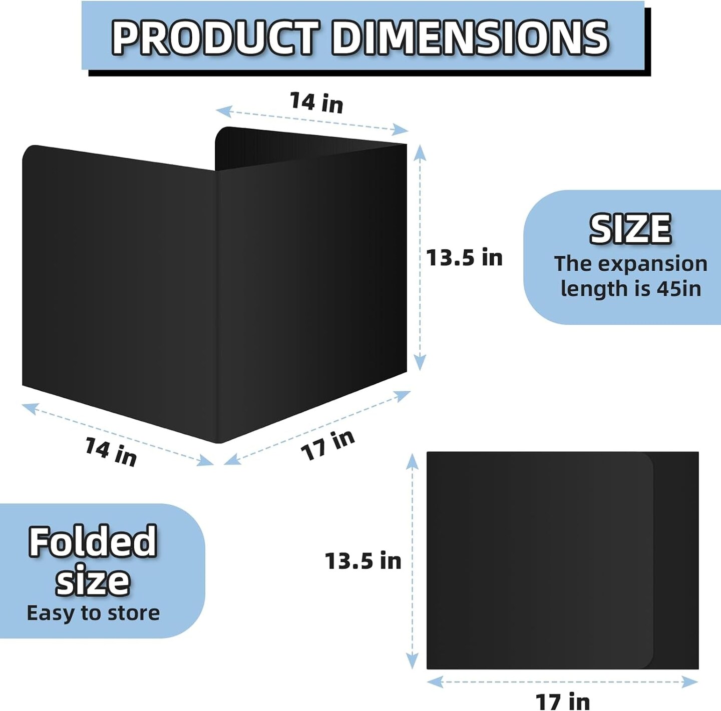 24-Pack Desk Dividers for Students, Privacy Folders for Students, Classroom Folders Teacher Supplies. Easy-To-Clean Plastic Privacy Shield Folder Boards Student Desks, Black