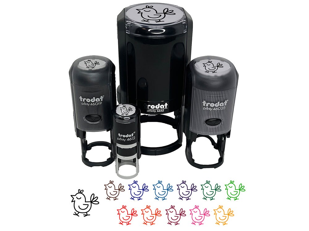 Carefree Bird Chirping Self-Inking Rubber Stamp Ink Stamper for Stamping Crafting Planners
