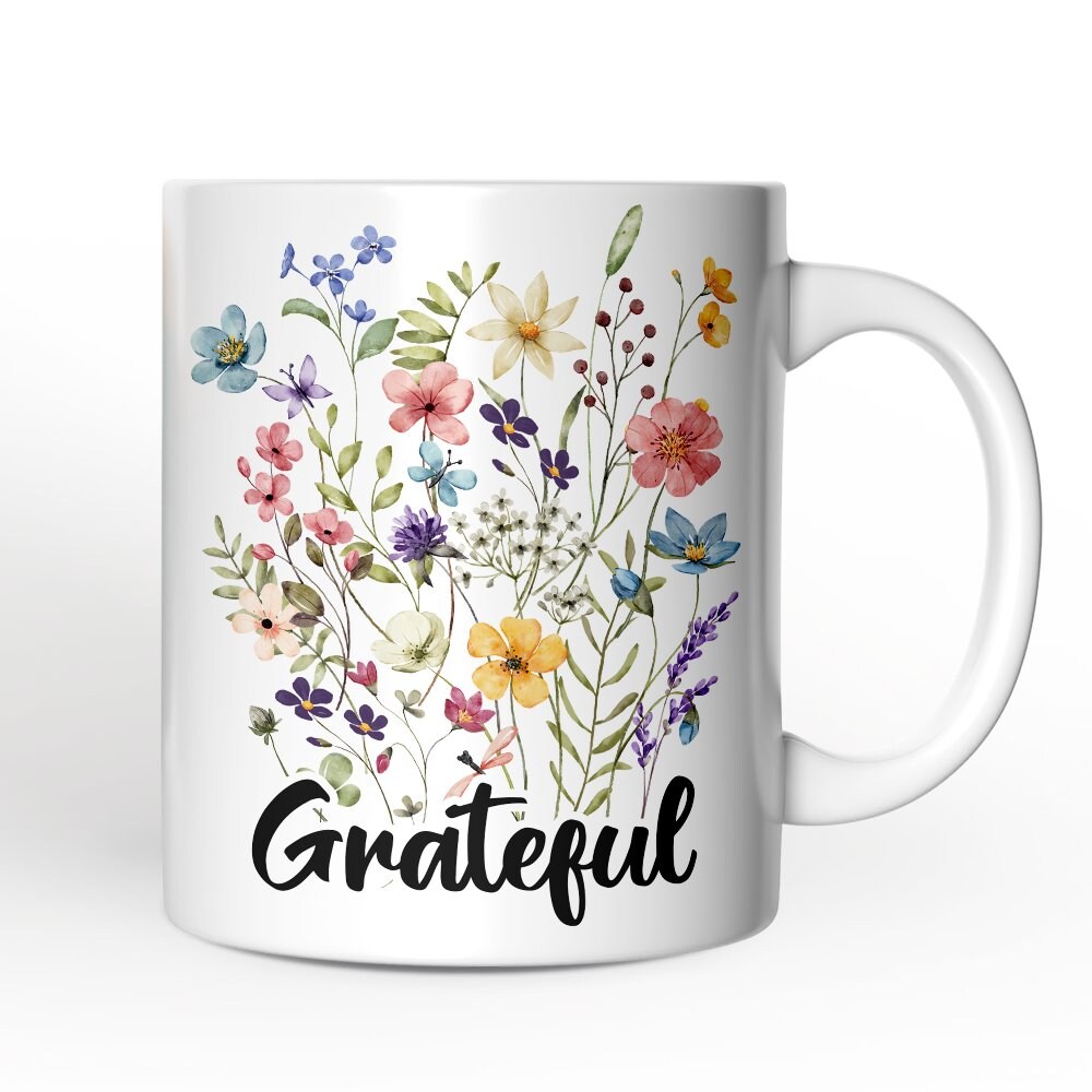 Wildflower Bouquet Mug, Floral Gift