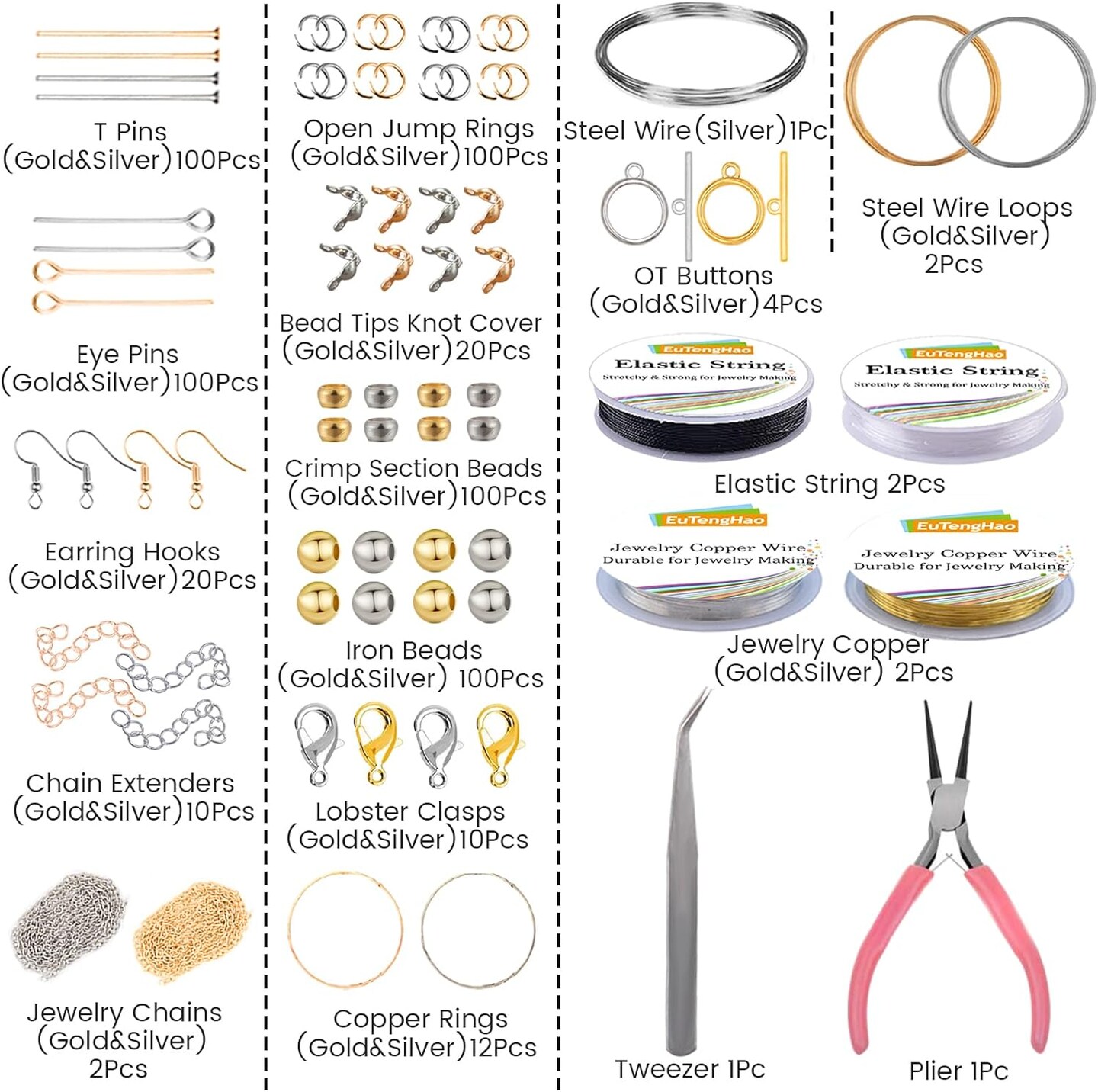 Jewelry Findings Kit with Jewelry Tools &#x26; Premium Jewelry Making Supplies