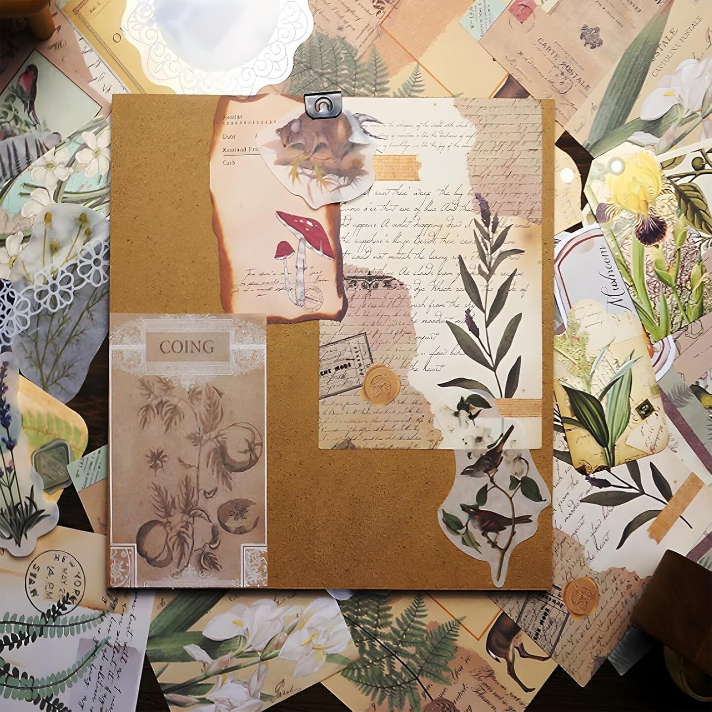 260 PCS Vintage Scrapbooking Kit (Natural)