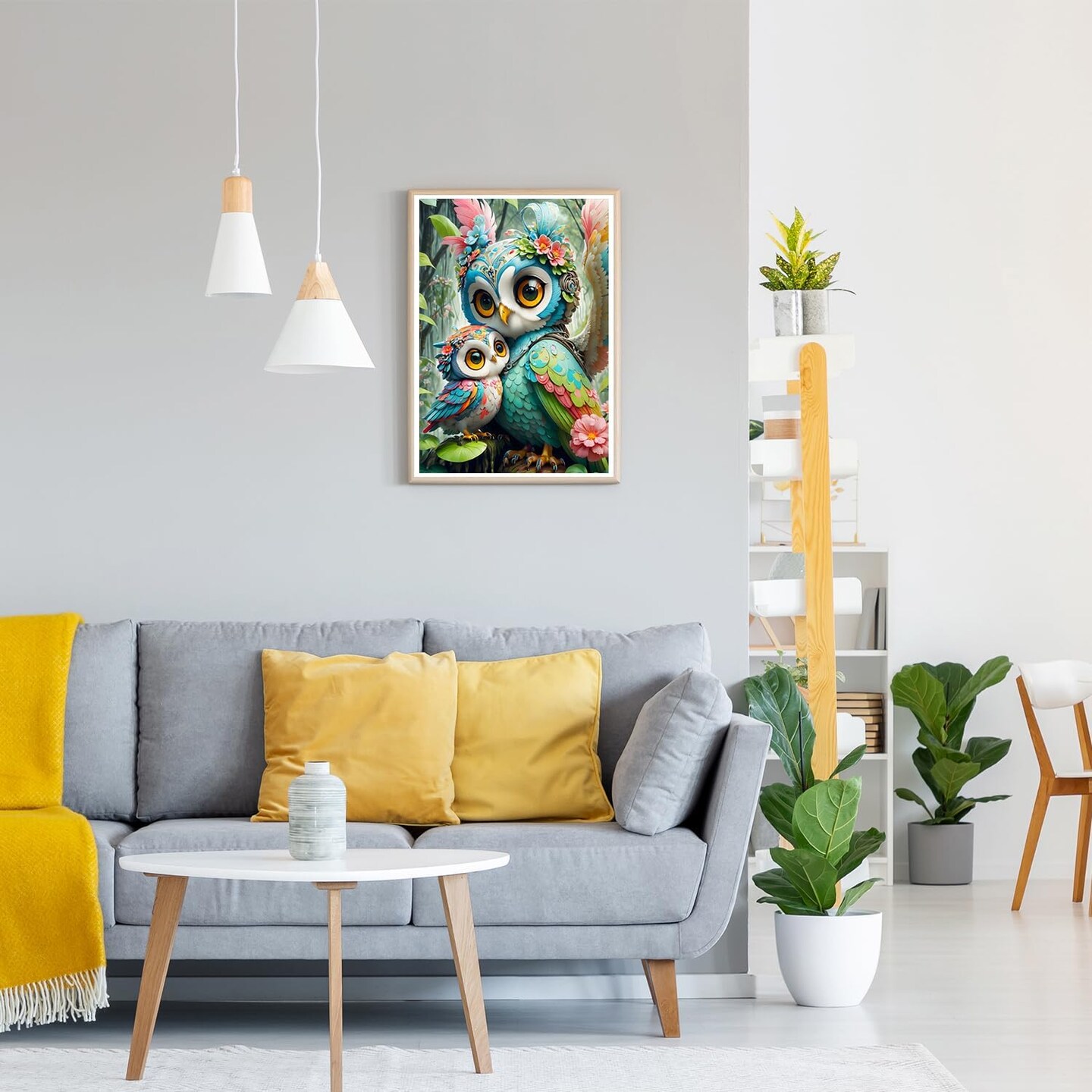 DIY 5D Owls Diamond Art Painting Kit
