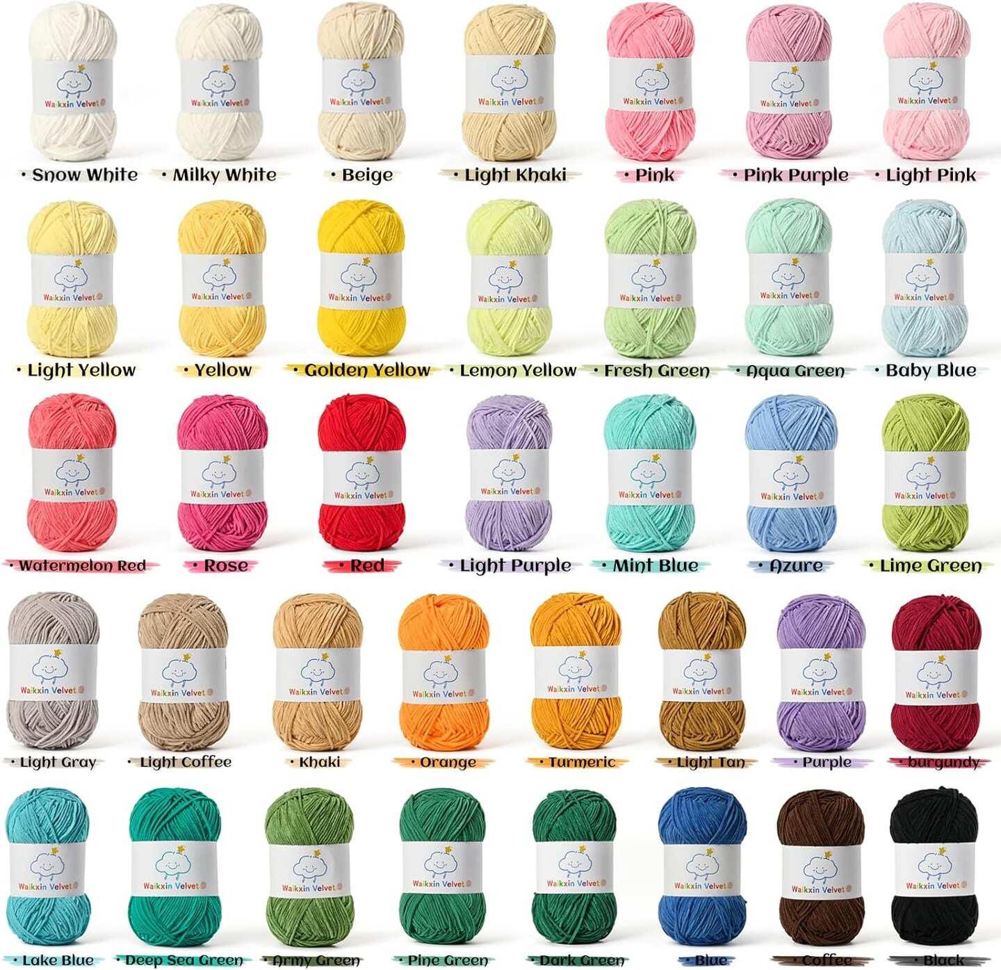 24-Pack Fluffy Chenille Yarn – 100% Polyester Fingering Weight Yarn, 1.76 oz / 158.6 yds per Skein, 3806 yds Total, Soft Velvet Yarn for Crocheting, Baby Blankets, Amigurumi & DIY Crafts (Set B)