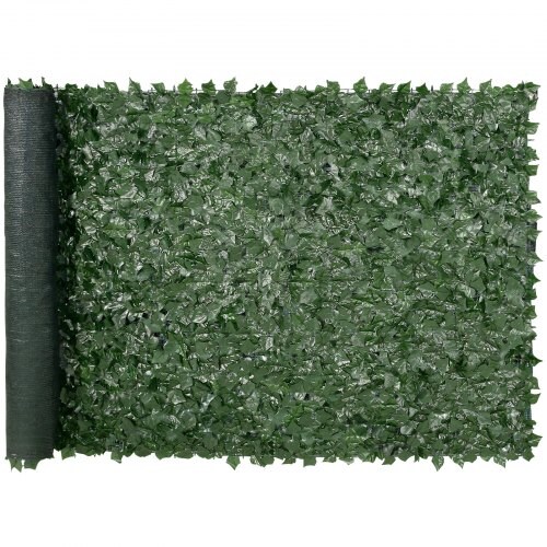 Green Silk Artificial Ivy Fence Panels with Plastic Frame Backing