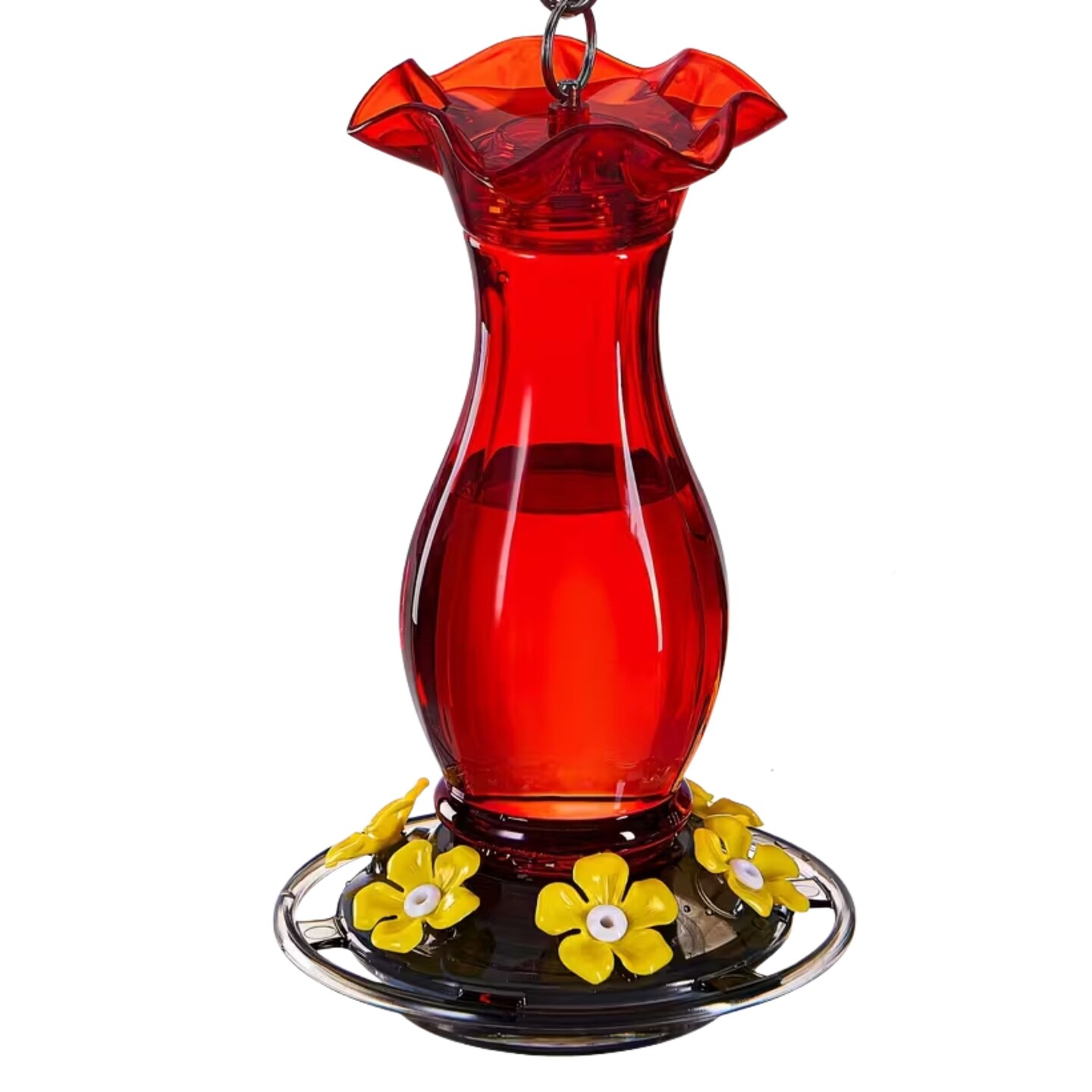 Kitcheniva Plastic Hummingbird Feeder with 6 Feeding Ports - Leak Resistant, Ant Resistant, Battery Free Operations