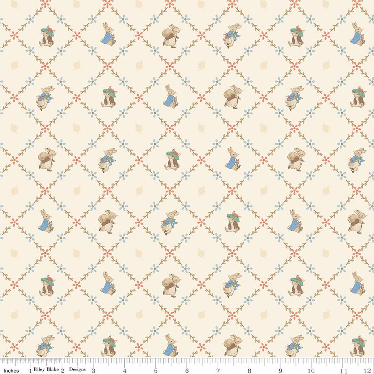 Lattice in Light Cream (c17254-cream) | Peter Rabbit and Benjamin Bunny | Riley Blake Designs | Riley Blake