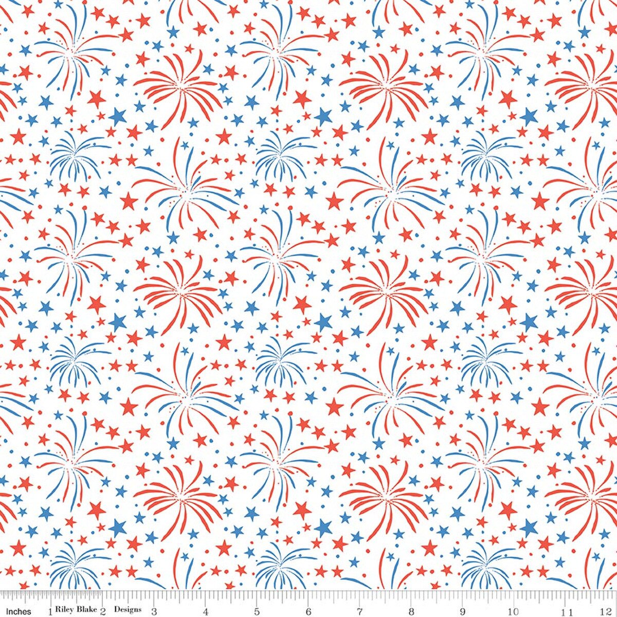 Fireworks in White (c17201-white) | Firecracker | My Mind's Eye | Riley Blake