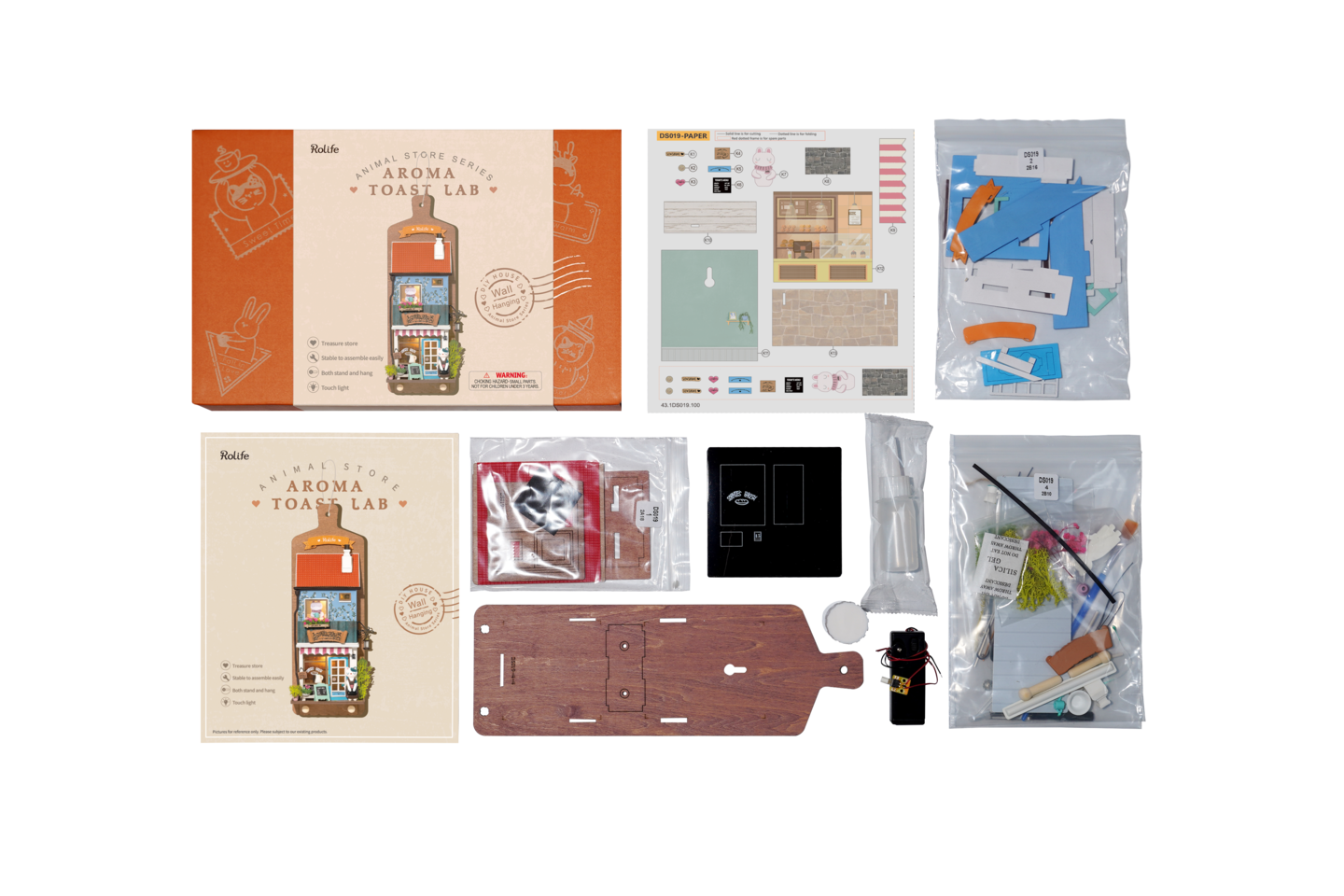 ROLIFE Animal Store (Wall Hanging Series) Aroma Toast Lab 3D Wooden Puzzle DS019