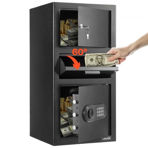 Drop Slot Safe 3.6 Cu Ft Depository Safe with Keypad Lock Black