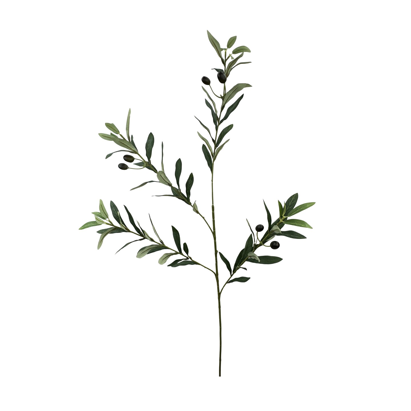 36" Artificial Olive Branch Spray | Faux Greenery Stem with Black Olives for Home & Floral Decor-13693GN