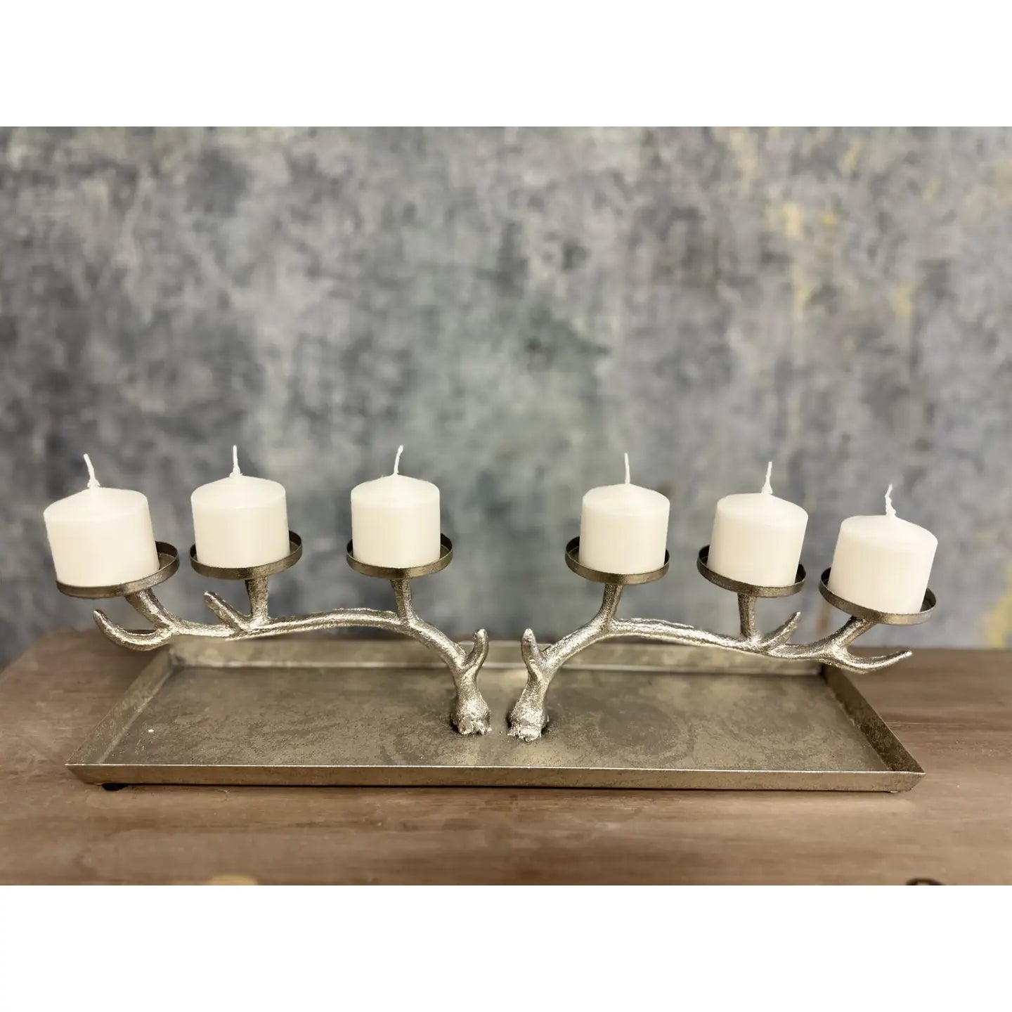 Decorative Iron Branch Candle Holder Long Centerpiece for Home Table Decor