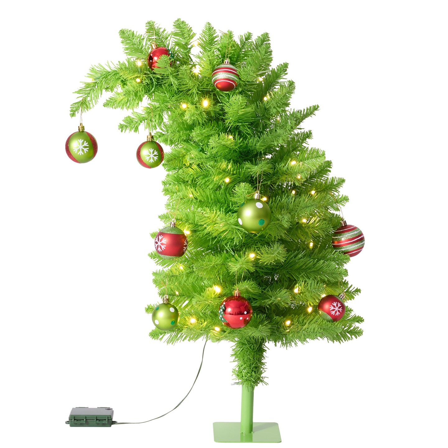 DR.Planzen Whimsical Pre-Lit Artificial Christmas Tree with Timer