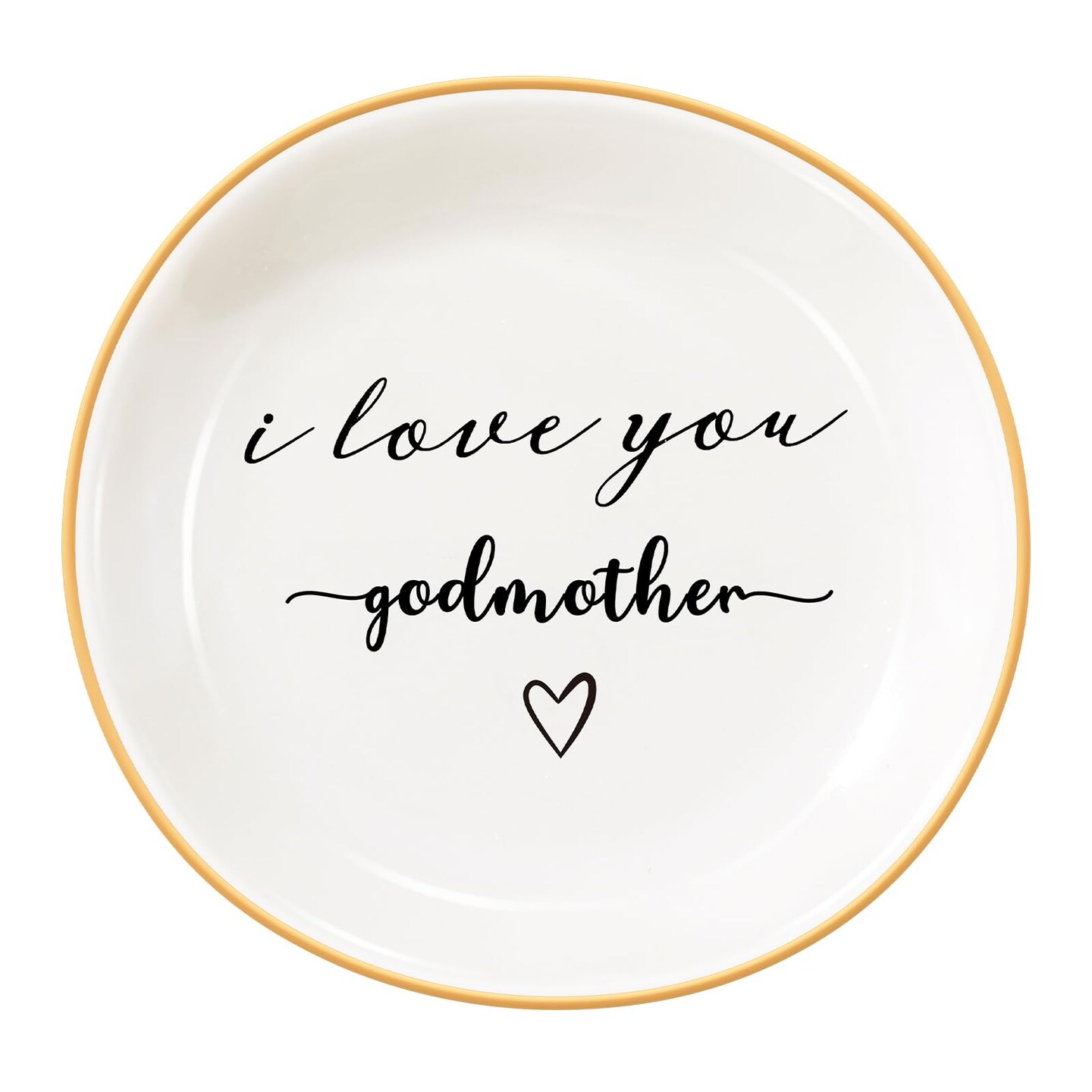 Godmother Gifts: I Love You Ring Dish for Godmother Proposal, Birthday, Mother's Day, Christmas & Wedding