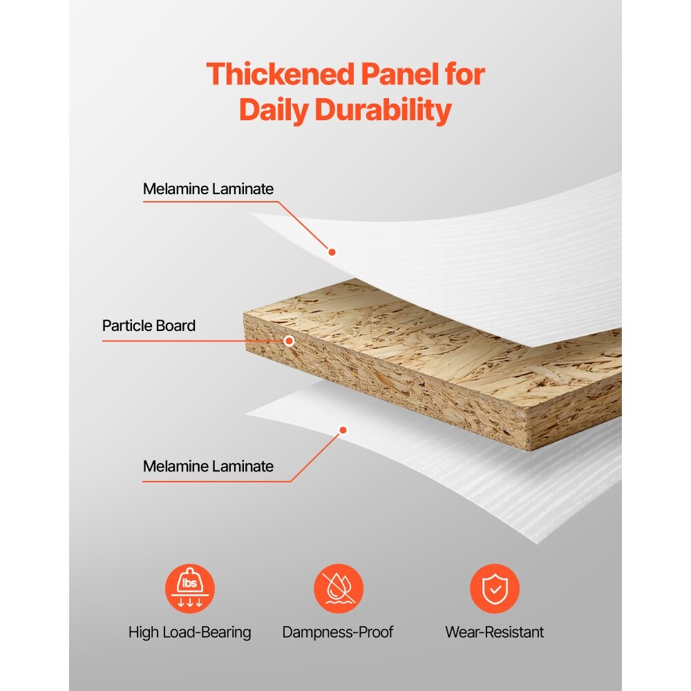 White Modern Reception Desk with Drawer, Rectangular Front Counter Table