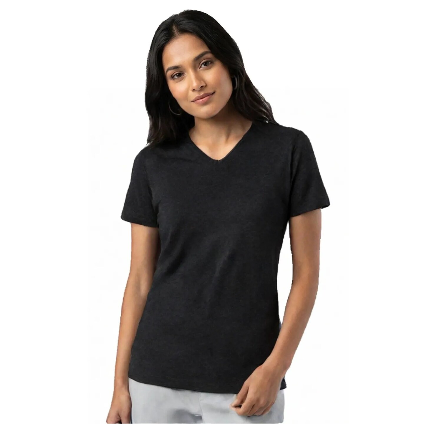 BELLA + CANVAS Premium Unisex Triblend V Neck Tee with Airlume Cotton and Sustainable Retail Fit