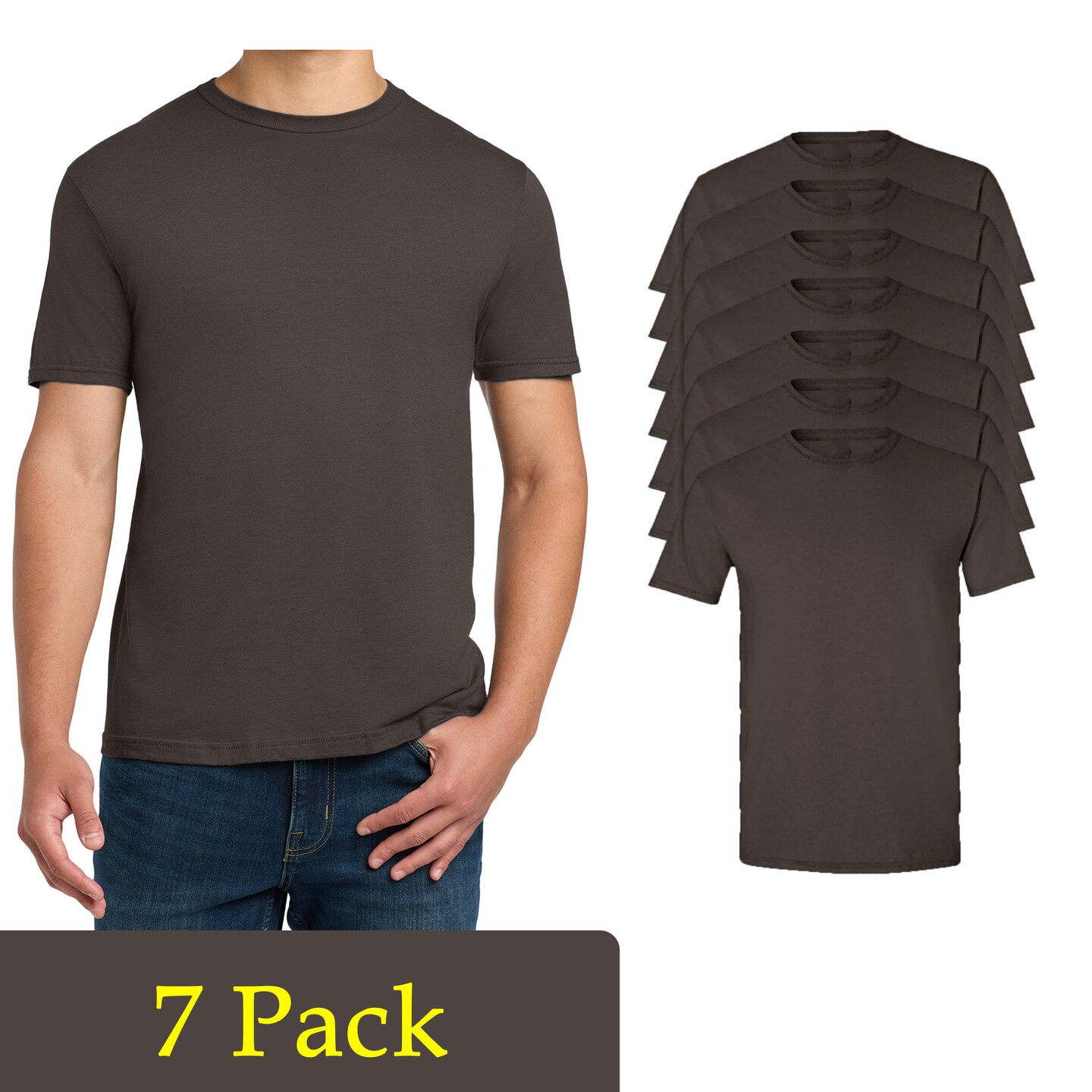 Craft Fabric T-shirt【dark brown】 Gildan DIY Printing Dark Chocolate Shirt, Unisex Softstyle Craft T