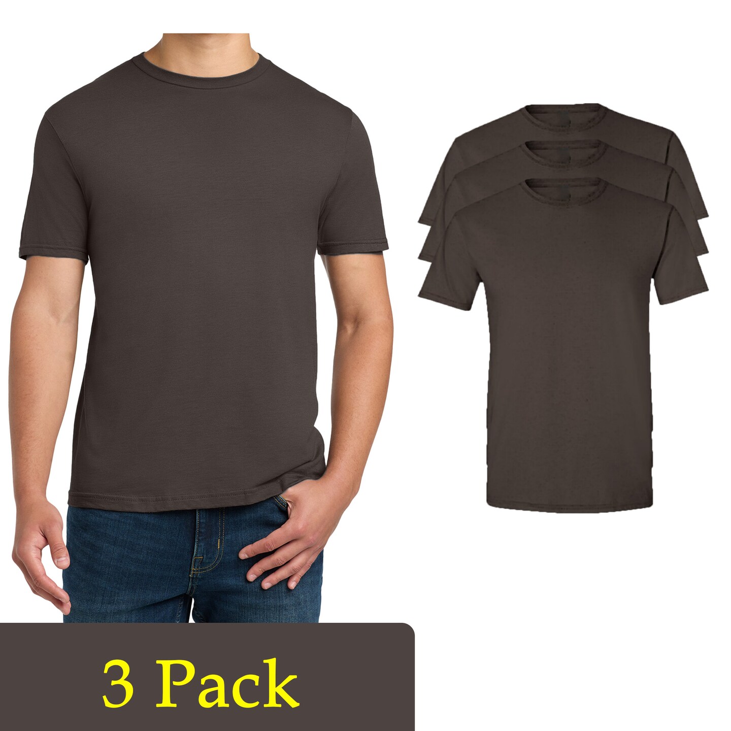 Gildan DIY Printing Dark Chocolate Shirt, Unisex Softstyle Craft T-Shirt