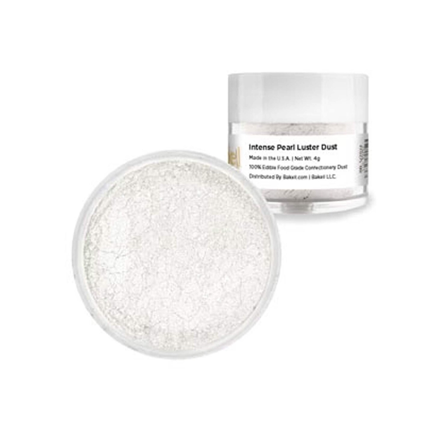 4 Gram Edible Intense Pearl White Pearlized Luster Dust Kosher Shimmer for Baking Crafts and Cake Projects