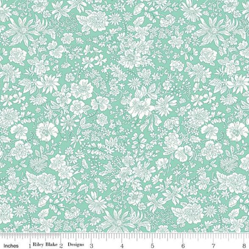 Emily Belle in Soft Mint (01666423a) | Emily Belle | Liberty Fabrics | Riley Blake