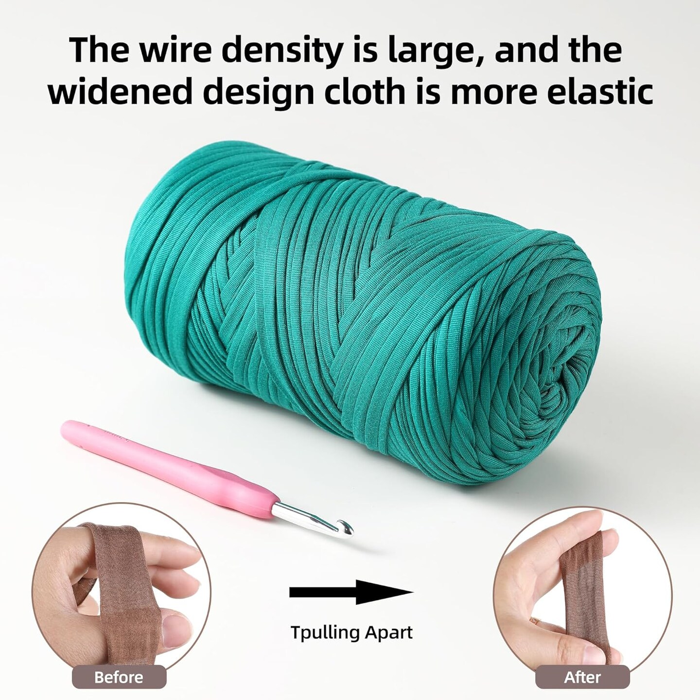 Crochet Cloth T-Shirt Yarns - 400g/118 Yards (Pink)