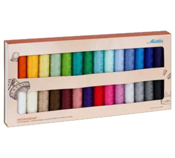 Mettler Metrosene 28 Spool Thread Set by Mettler | (28 50wt Polyester Small Spools)