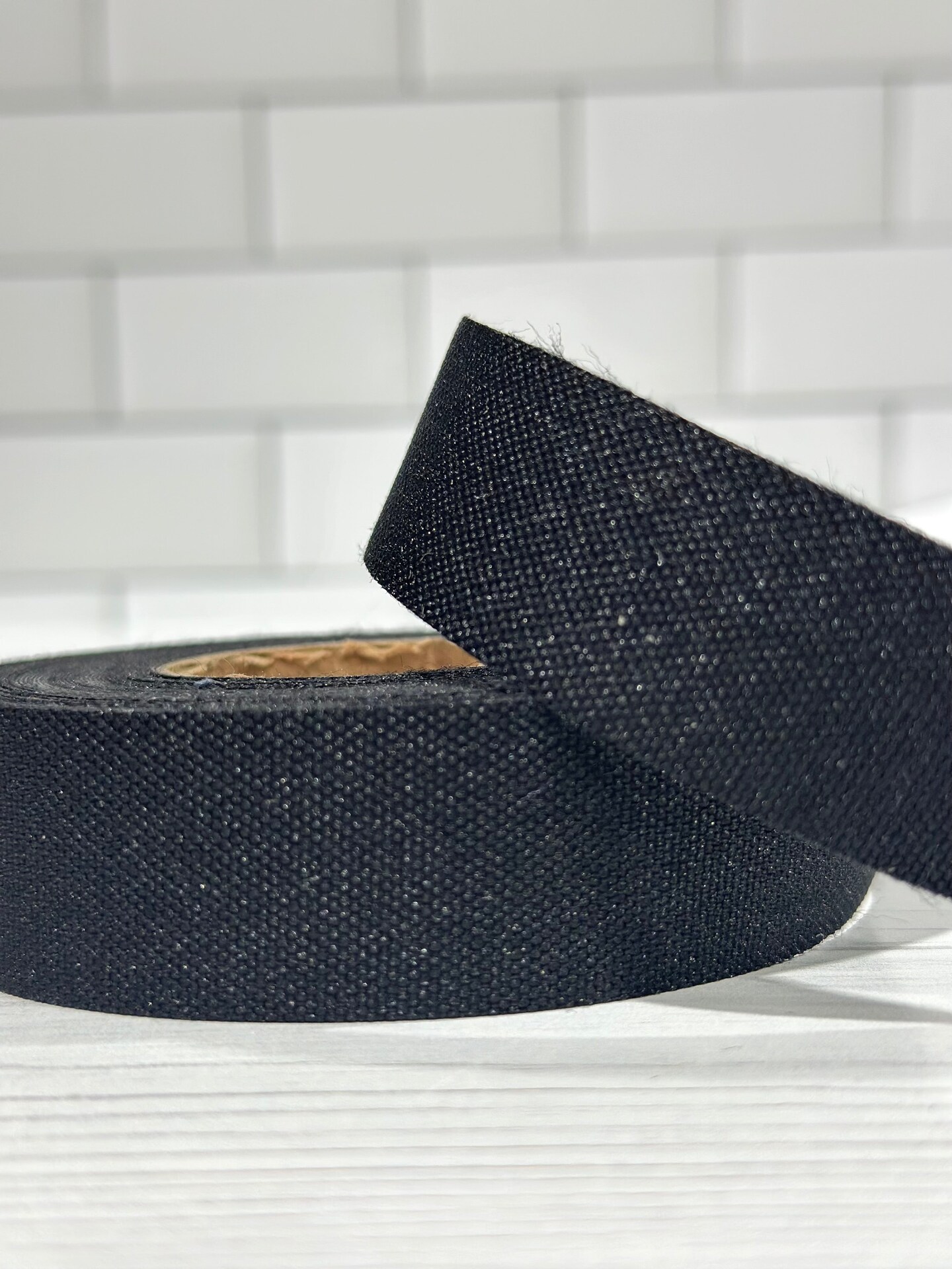 Black Water Resistant Canvas 1&#x201D; Binding - 10yd Rolls