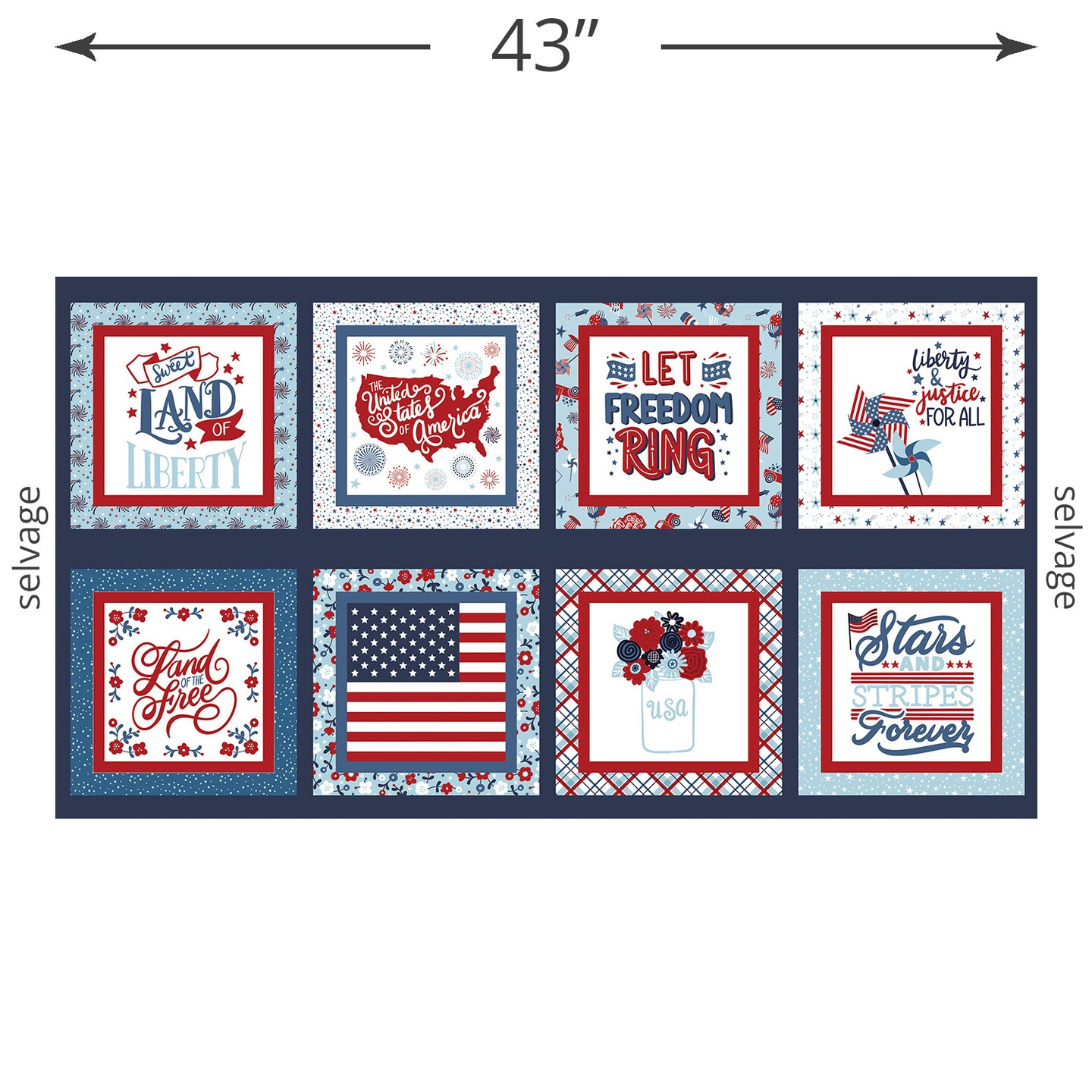 Stars and Stripes Forever Panel (p15717-panel) | Stars and Stripes Forever | Lori Whitlock | Riley Blake