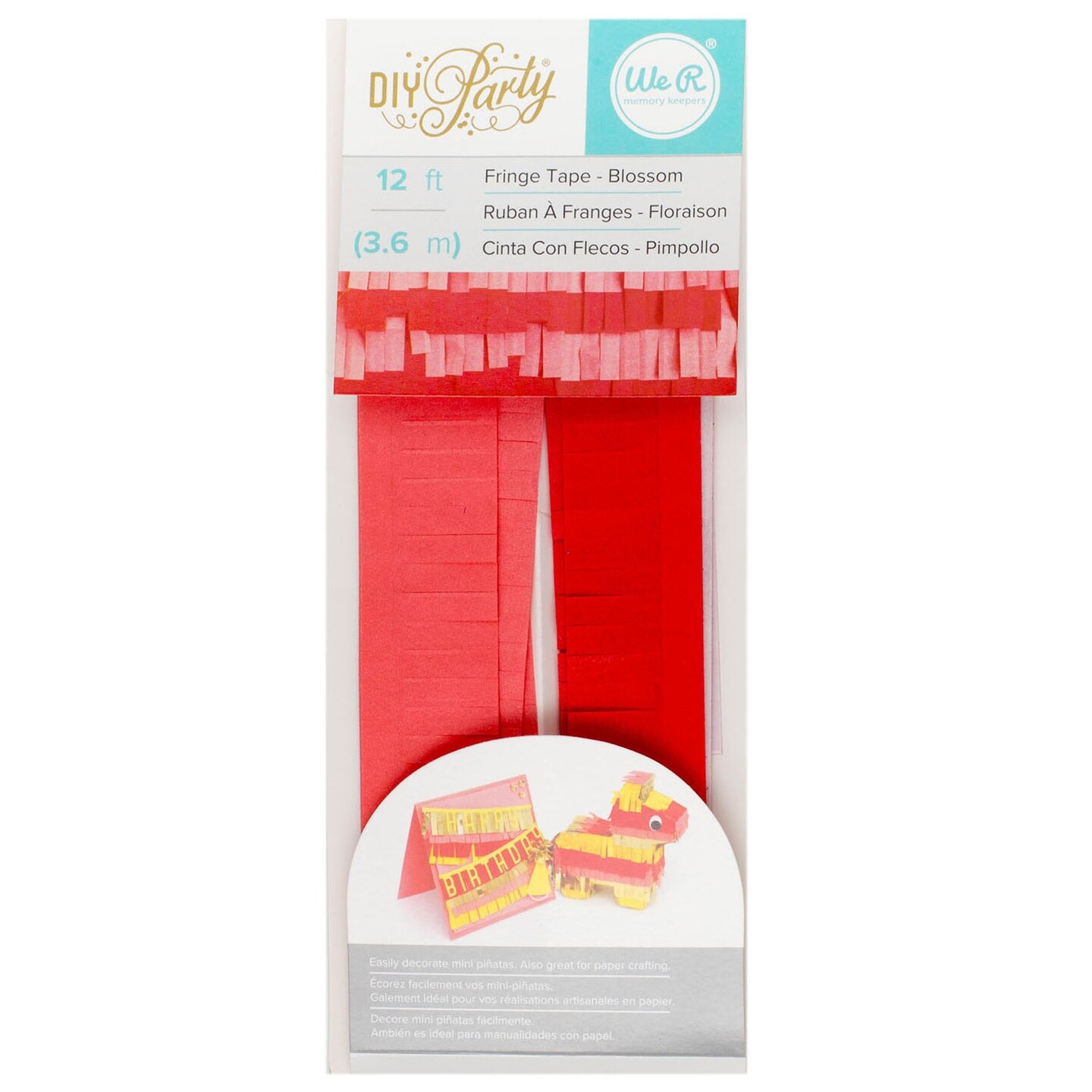 We R DIY Party Fringe Tape 12&#x27;-Blossom