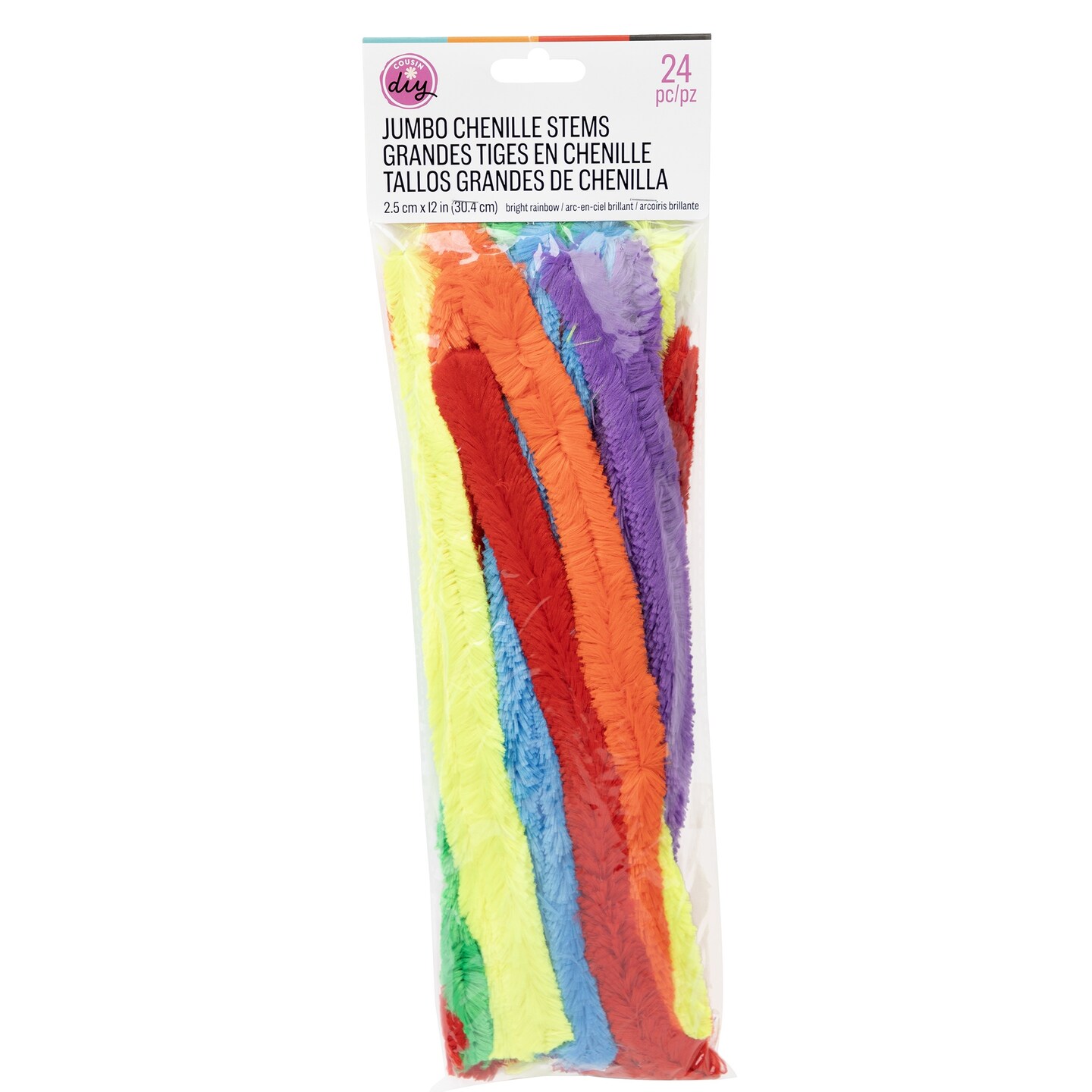 CousinDIY Chenille Stems 24/Pkg-Rainbow