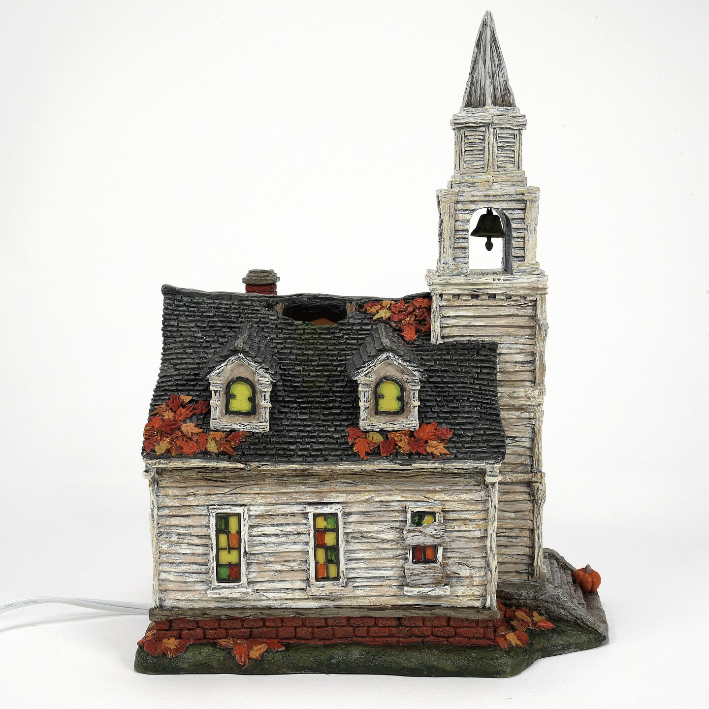 Department 56 Hot Properties Village Fallen Church of Fallwell Lit Building Figurine and Accessory Set, 2 pieces 10.7in H