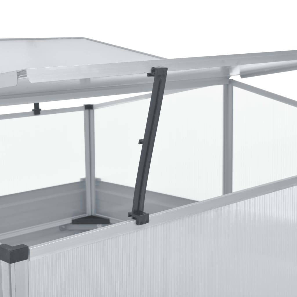 vidaXL Greenhouse Green Galvanized Steel, PC Board 39.4x39.4x30.3 in