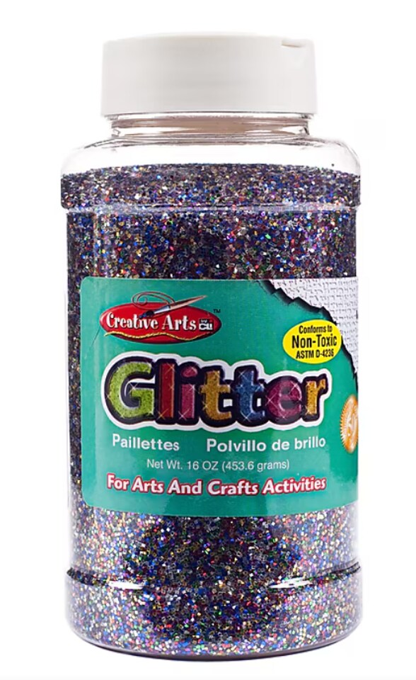 Craft Glitter 1 lb Jar – White / Clear Bulk Glitter for Crafts, Decor & Classroom Projects