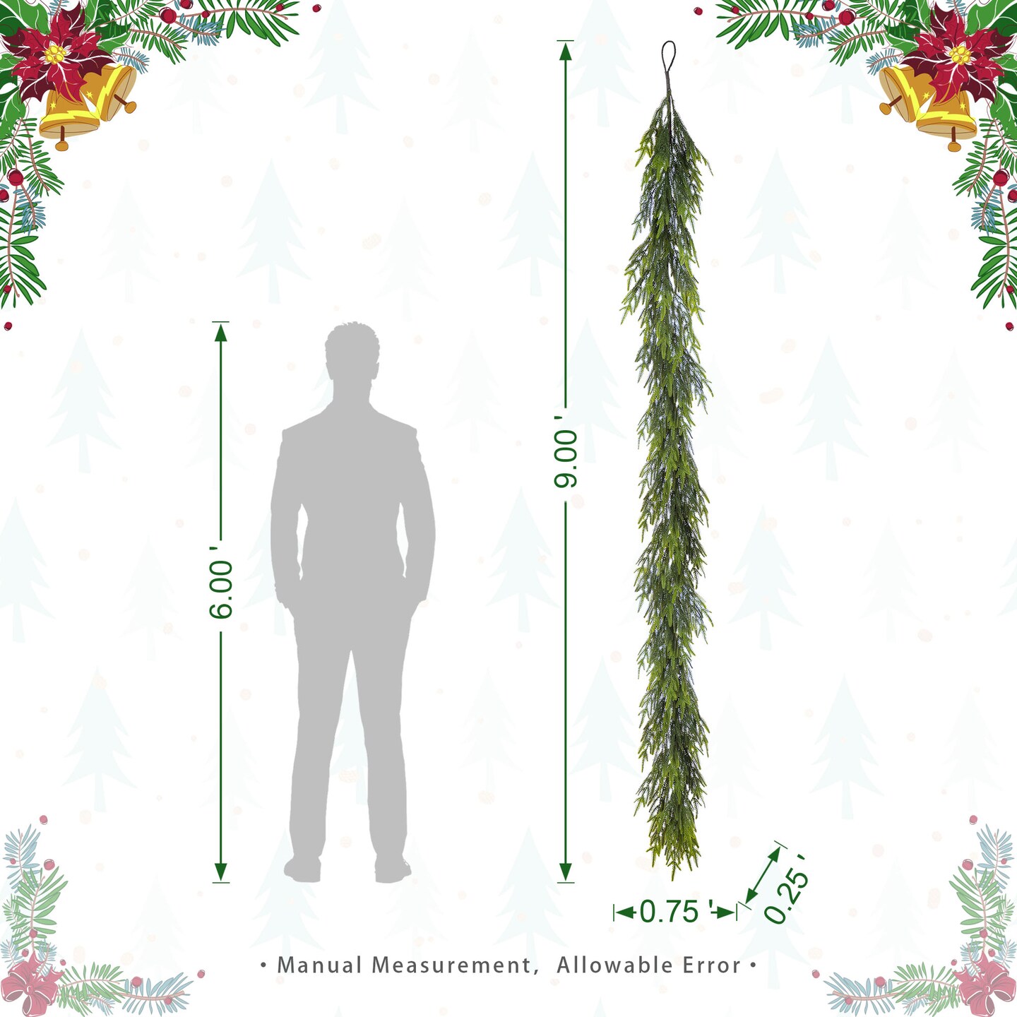 Christmas Greenery Pine PE Dripping Garland / Wreath / Teardrop