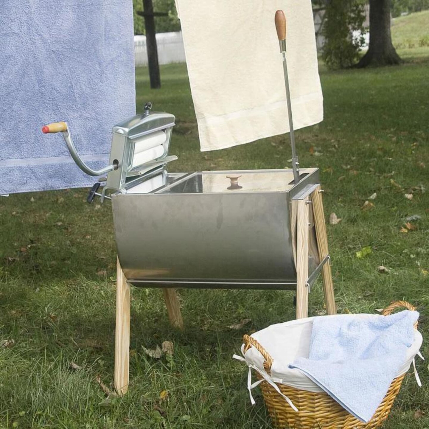 Laundry Agitator Hand Washer Tub and Wringer - Thumbnail 5