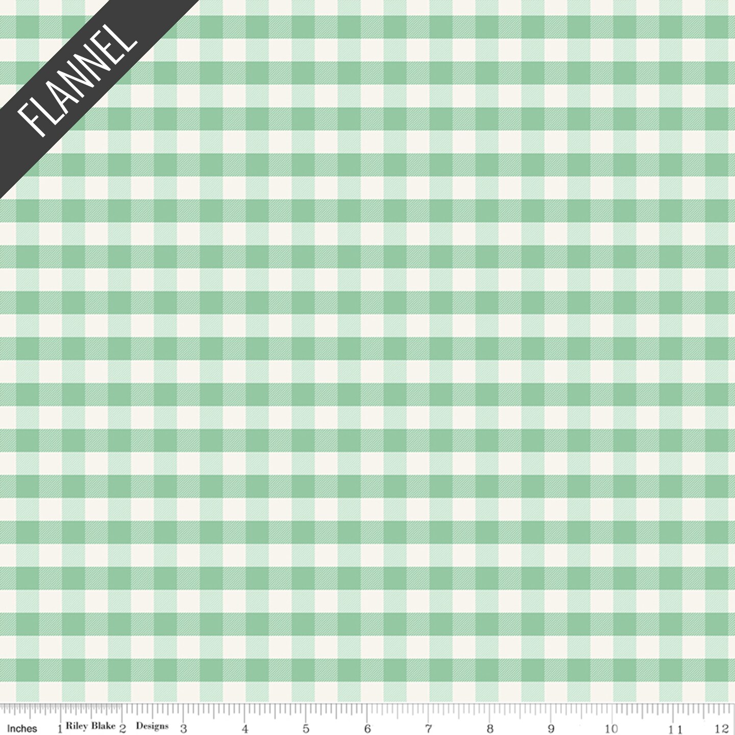 On the Farm Plaid Flannel in Mint (f16796-mint) | Designer Flannel | Riley Blake Designs | Riley Blake