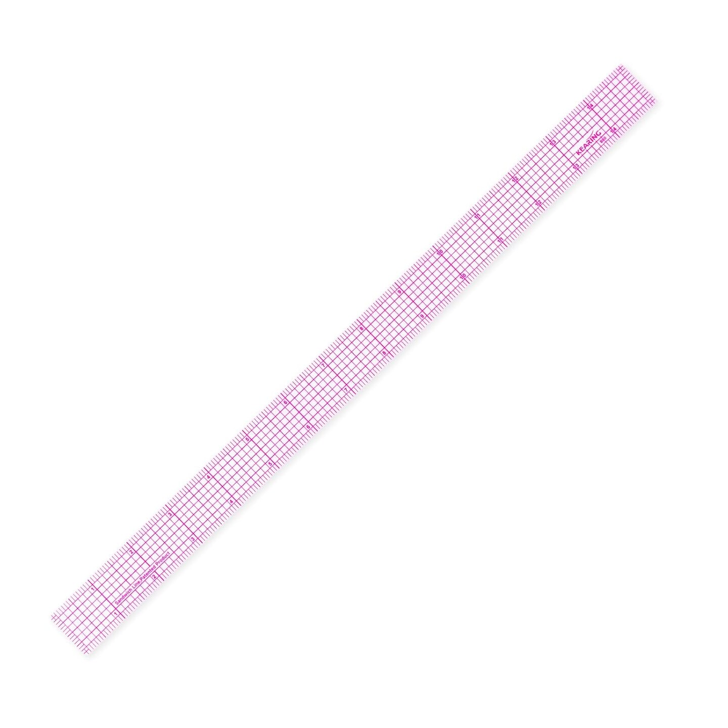 Clear Sewing Ruler: Quilting & Pattern Grading, 1.2mm Plastic