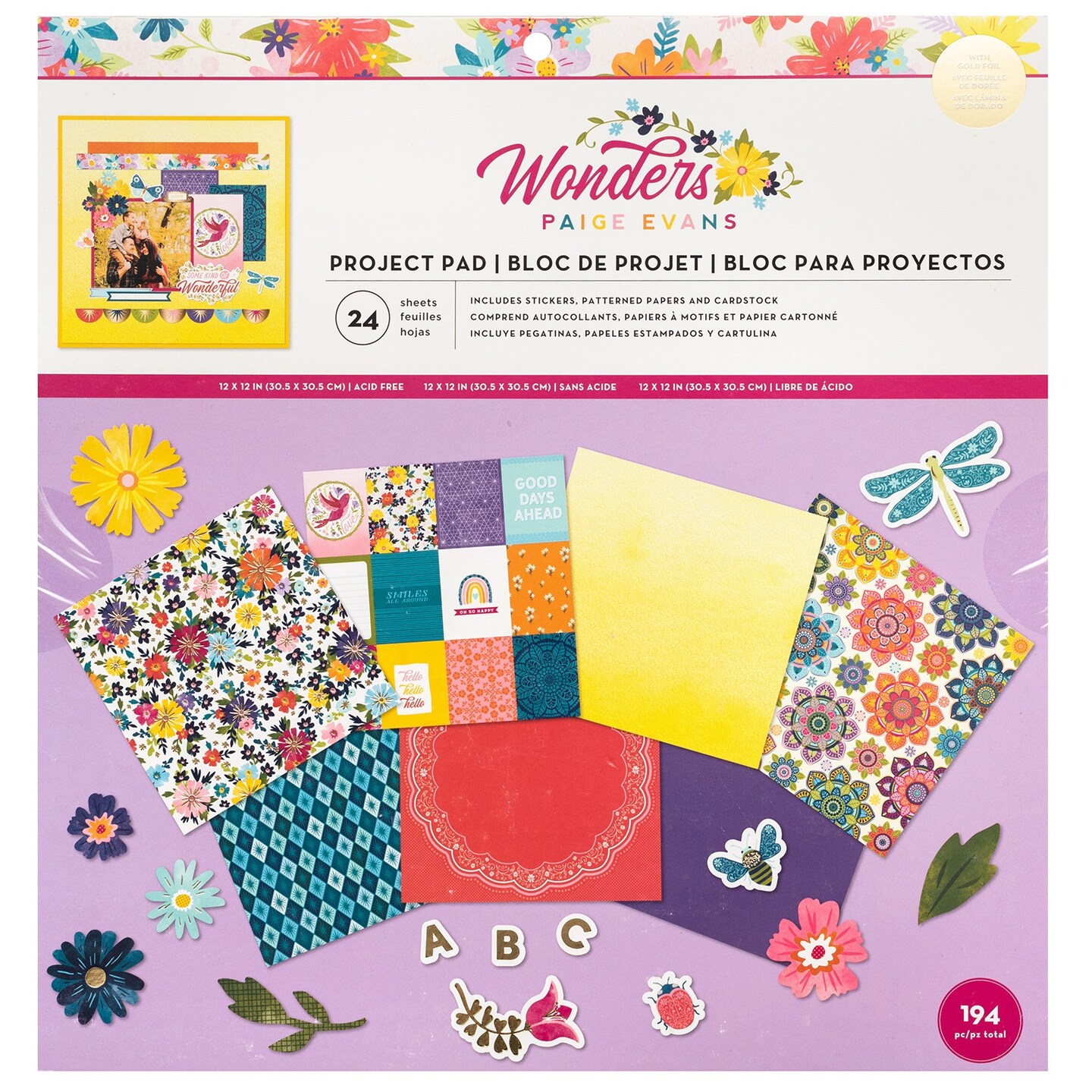 Paige Evans Paper Project Pad 12&#x22;X12&#x22;-Wonders
