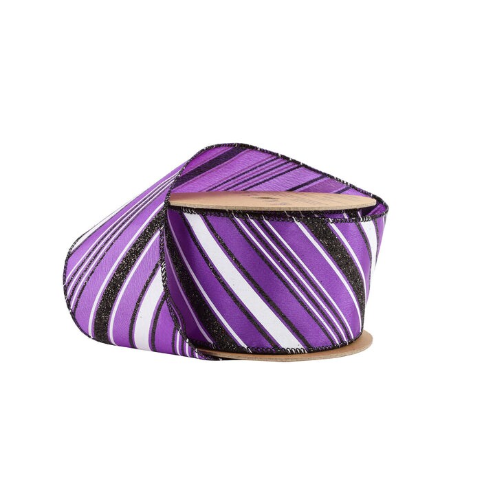 LaRibbons 1 1/2&#x22; - 2 1/2&#x22; Wired Ribbon | Candy Stripe | 10 Yard Roll