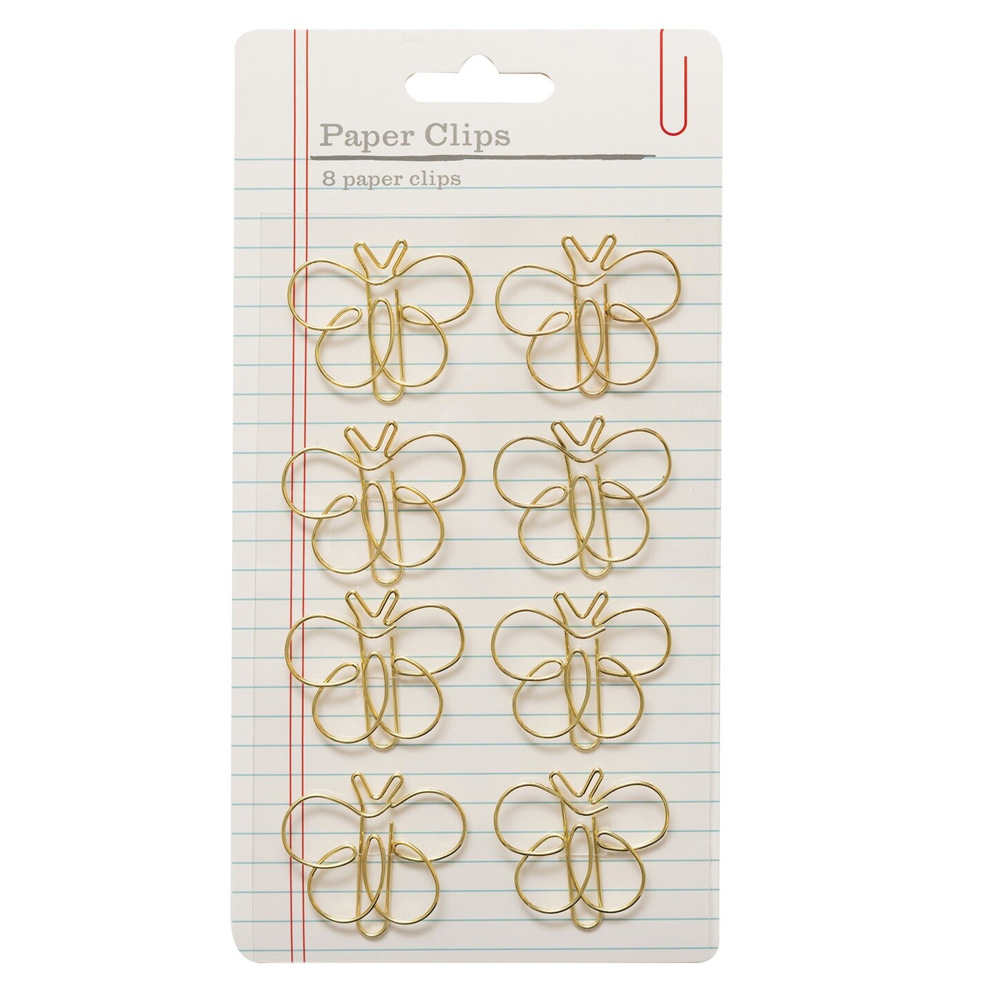American Crafts Paper Clips 8/Pkg-Jumbo Butterfly