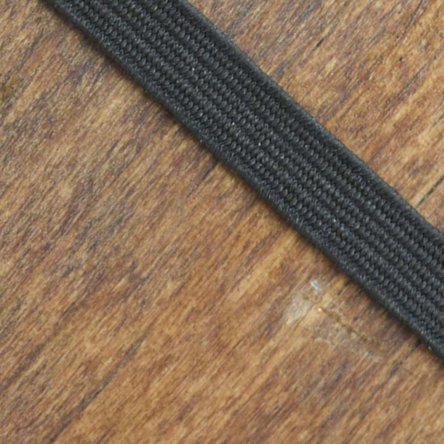 3/8&#x22; Black Flat Braided Durable Elastic Cord 5 Yards