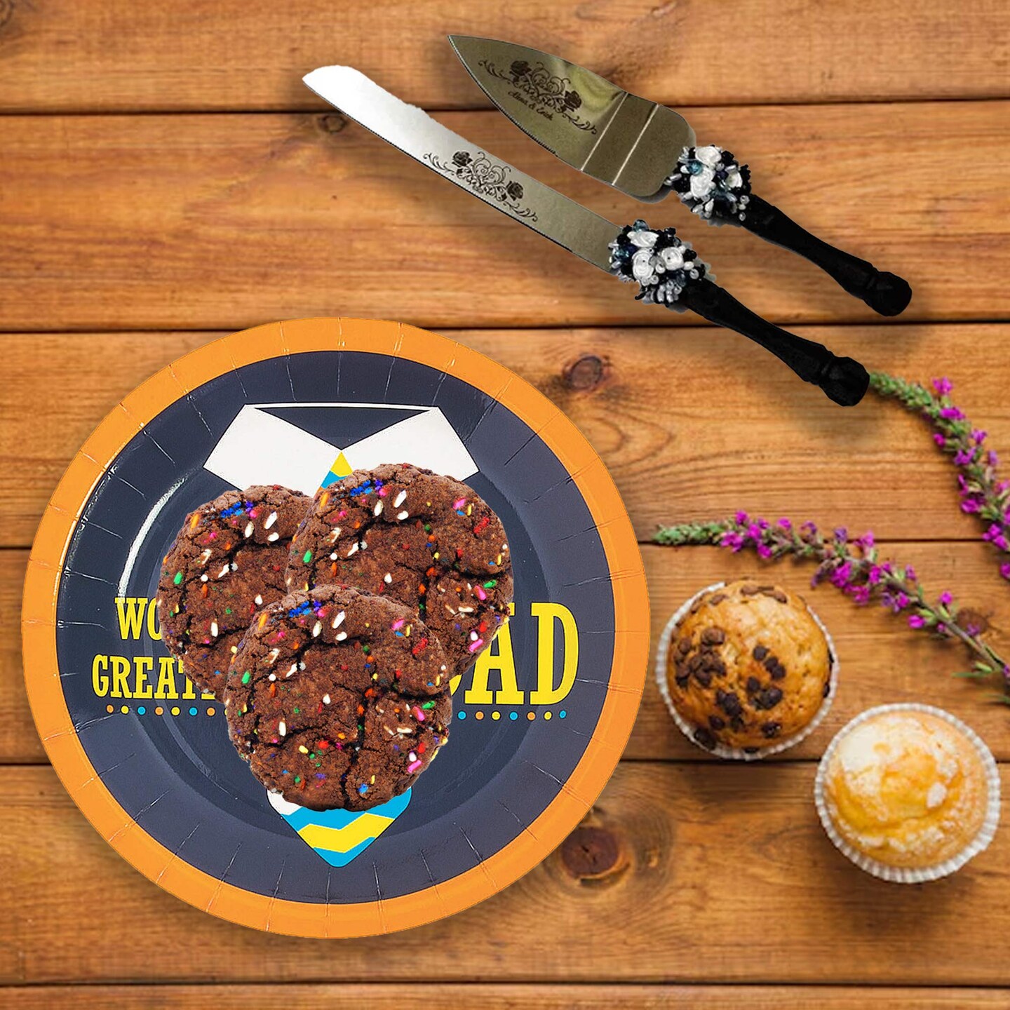 8 Count Father’s Day World’s Greatest Dad Dessert Plates 7" Party Paper Plates