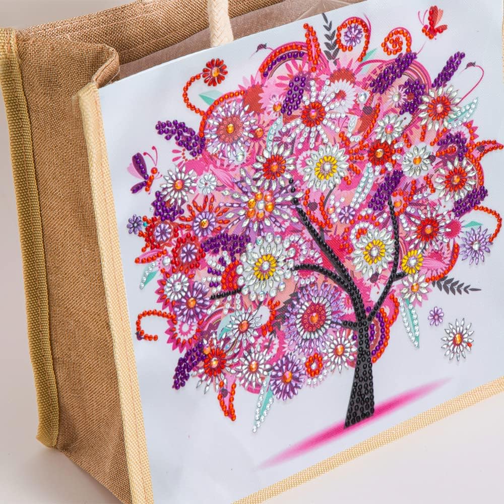 Diamond Painting Canvas Tote Bags 4 Pack
