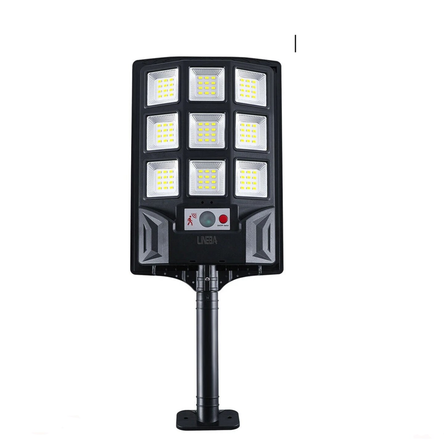 Outdoor Solar Street Lights Sensor Commercial Dusk to Dawn with Remote & Arm