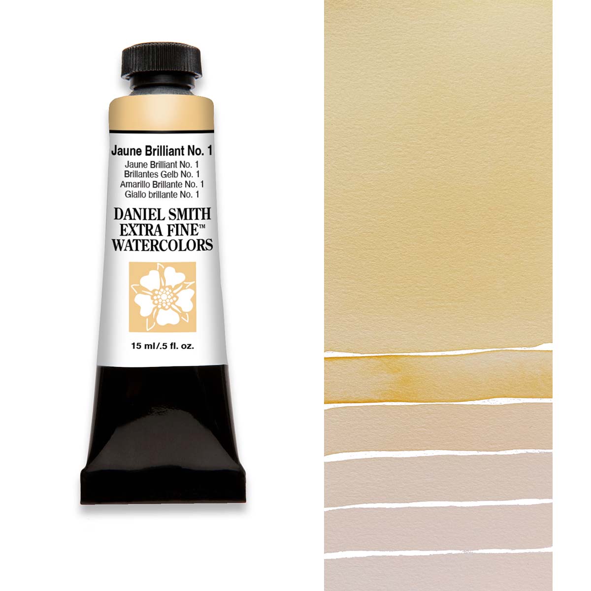 Daniel Smith Extra Fine Watercolors - Jaune Brilliant No.1, 5 ml Tube