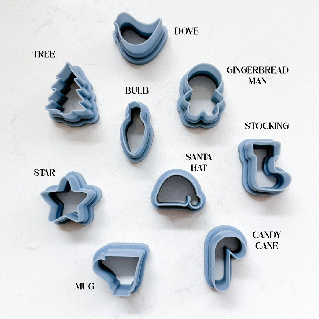 THE WINTER HOLIDAY CHARM BAR | CLAY CUTTERS | NECKLACE BRACELET CHARM POLYMER CLAY CUTTERS