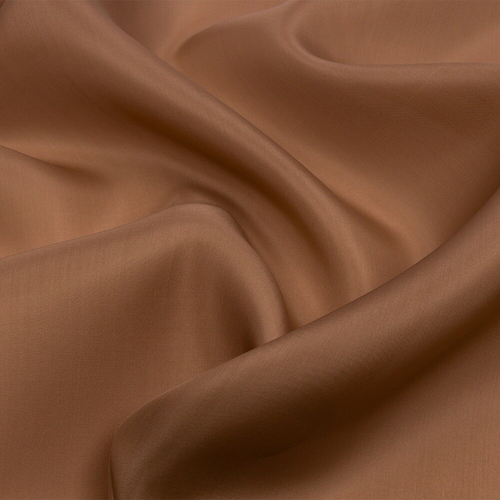 1 Yard Premium Silk Satin-Face Organza Fabric Light Brown Solid Luxury Couture 54" Width